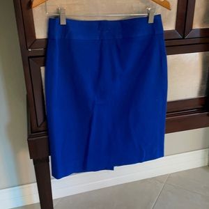 Banana Republic royal blue size 6 stretch cotton knee length pencil skirt